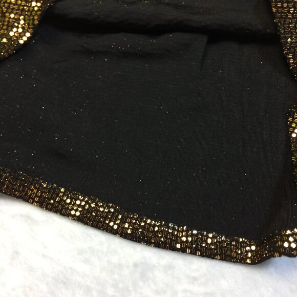 Torrid Cami Tank Top 2X Womans Plus Black Gold Sequin Sleeveless Holiday Sparkle - Picture 5 of 15